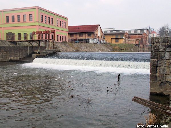 Druhý jez v Třebechovicích Druhý jez v Třebechovicích