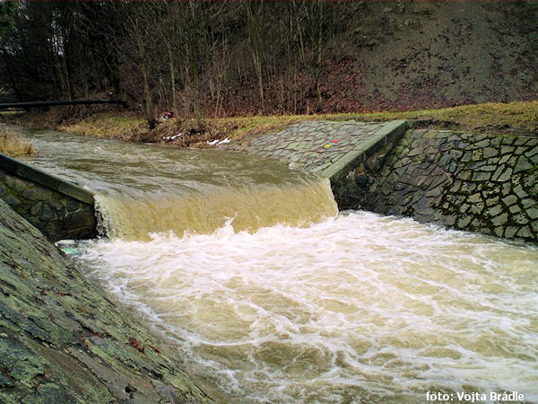 Stupeň před ústím v Žamberku Stupeň před ústím v Žamberku