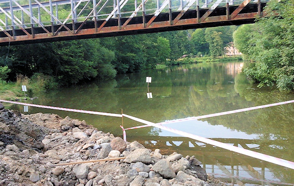 Situace u jezu v Lokti Situace u jezu v Lokti