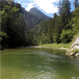 Horní Salza v Salza Schluchtu nad přehradou