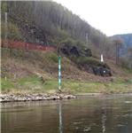 Socha svatého Vojtěcha na skále nad Labem u Dolního Žlebu